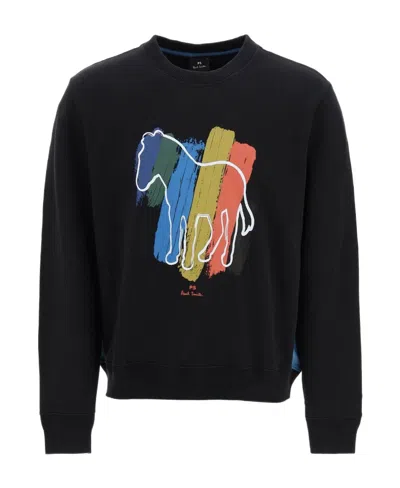 Paul Smith 'broad Stripe Zebra' Sweatshirt In Black