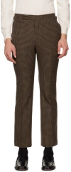 Paul Smith Wool-blend Check Trousers In 65 Browns