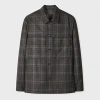 Paul Smith Brown Check Wool Overshirt In Brown