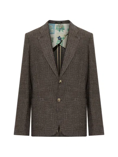 Paul Smith Brown Check Wool Patch-pocket Buggy-lined Blazer