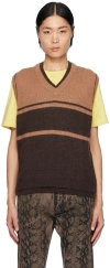 Paul Smith Brown V-neck Vest In 64 Browns