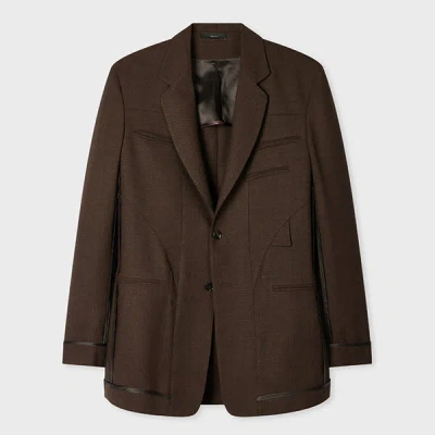 Paul Smith Brown Cordonetto Wool Inside-out Blazer