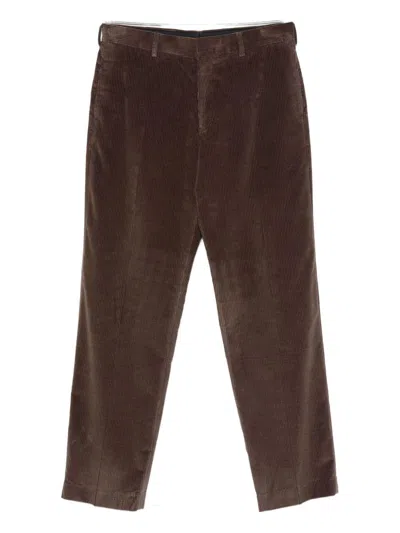 Paul Smith Brown Cotton And Velvet Casual Trousers