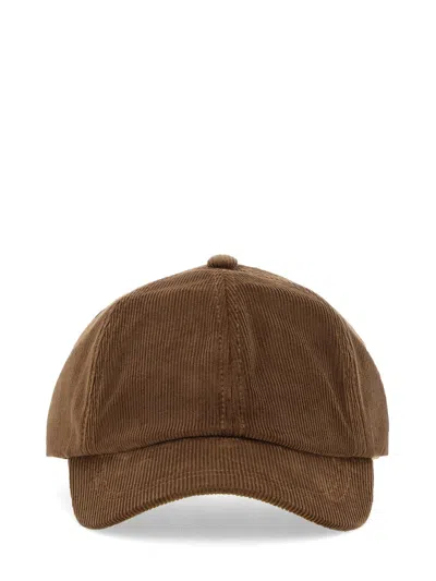 PAUL SMITH PAUL SMITH BROWN COTTON BLEND HATS