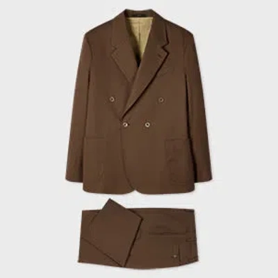 Paul Smith Brown Cotton-twill Double-breasted Suit