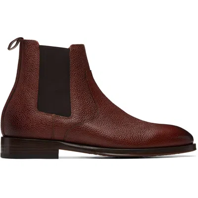 Paul Smith Grain Chelsea Boots In Red