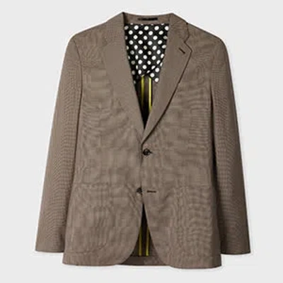 Paul Smith Brown Houndstooth Wool Patch-pocket Blazer