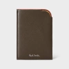Paul Smith Brown Leather Card Holder In Brown