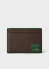 Paul Smith Brown Leather 'contrast Logo' Card Holder In Brown