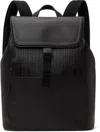 Paul Smith Brown Leather Shadow Stripe Backpack In 69 Brown