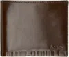 Paul Smith Brown Leather Shadow Stripe Billfold Wallet In 63 Khaki