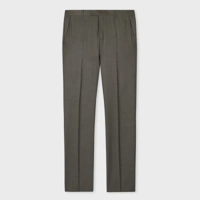 Paul Smith Brown Melange Check Wool Trousers