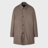 Paul Smith Brown Melange 'storm System' Wool Mac With Detachable Gilet In Brown