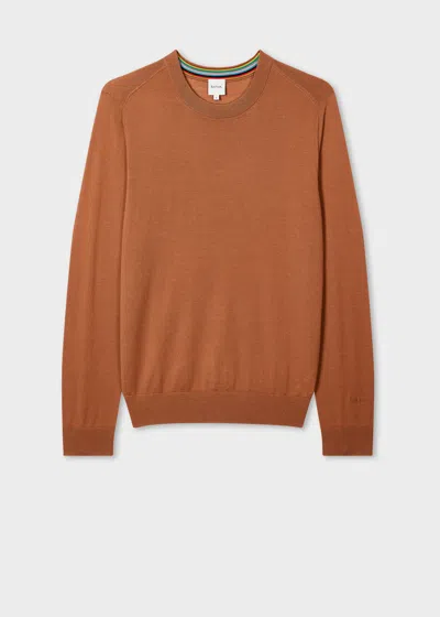 PAUL SMITH BROWN MERINO WOOL SWEATER