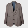 Paul Smith Brown Mix-up Check Wool Blazer Pink In Brown