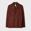 Paul Smith Brown Nubuck Leather Jacket In Brown