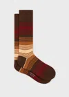 Paul Smith Brown Ombre Stripe Socks