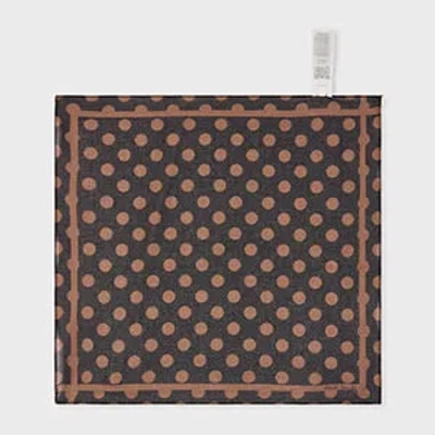 Paul Smith Brown Polka Dot Pocket Square In Multi