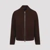 Paul Smith Zip-up Leather Jacket In Brown