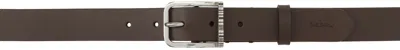Paul Smith Brown Shadow Stripe Belt In 66 Brown