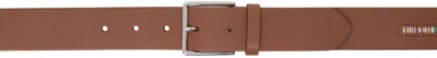 Paul Smith Brown Signature Stripe Belt In 62 Browns