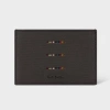 Paul Smith Brown 'signature Stripe' Cutout Card Holder In Black