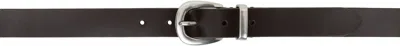 Paul Smith Brown Smooth Leather Belt In 69 Dark Brown