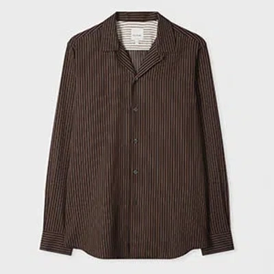Paul Smith Brown Stripe Viscose-blend Shirt