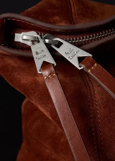 Paul Smith Brown Suede Duffle Tote Bag