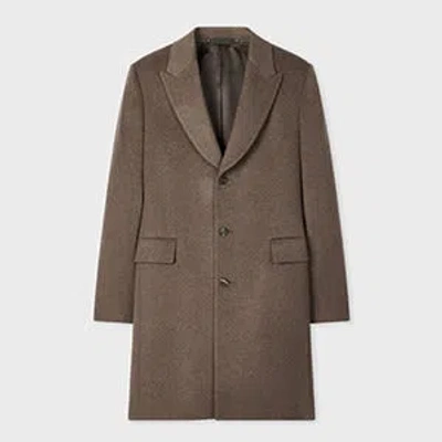 Paul Smith Brown Wool-cashmere Blend Overcoat