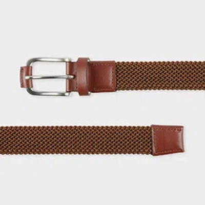 Paul Smith Brown Woven Stretch Belt
