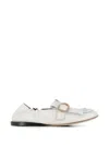 Paul Smith Off White Solid Loafers In White