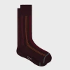 Paul Smith Burgundy Contrasting Stripe Socks Red