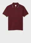 Paul Smith Signature Stripe Trim Zip Polo Shirt