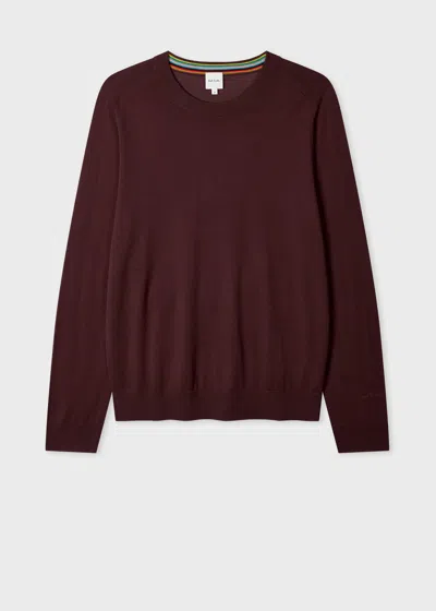 Paul Smith Burgundy Merino Wool Sweater Red In Brown