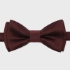 Paul Smith Burgundy Pre-tied Satin Bow Tie Red In Red