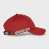 Paul Smith Burgundy 'signature Stripe' Trim Baseball Cap Red In Red