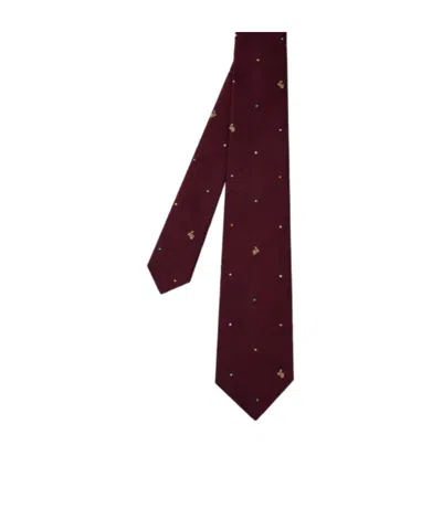 PAUL SMITH PAUL SMITH DOT RABBIT POINTED TIP TIE