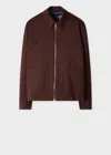 Paul Smith Burgundy 'storm System' Wool Short Zip Jacket Red