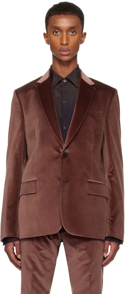 Paul Smith Burgundy 'the Soho' Blazer In 55a