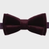 Paul Smith Burgundy Velvet Pre-tied Bow Tie Red In Brown