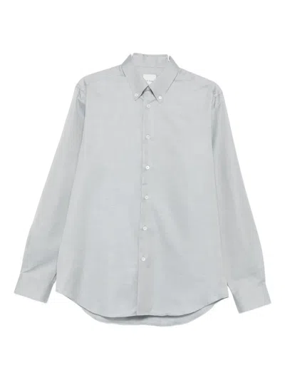 Paul Smith Button-down Cotton Shirt In Gray