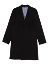 Paul Smith Cashmere Tailored Coat With Notched Lapel In Black