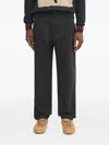 Paul Smith Button-fastening Straight-leg Trousers In Black