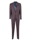 Paul Smith Button Fastening Suit In Purple