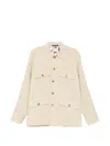 Paul Smith Button Flap Jacket In Neutral