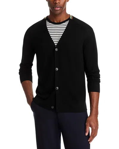 Paul Smith Button Front Cardigan Sweater In Black