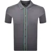 Paul Smith Button Front Polo T Shirt Grey In Gray