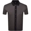 PAUL SMITH PAUL SMITH BUTTON FRONT POLO T SHIRT NAVY