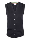 Paul Smith Button-front Sleeveless Vest In Black